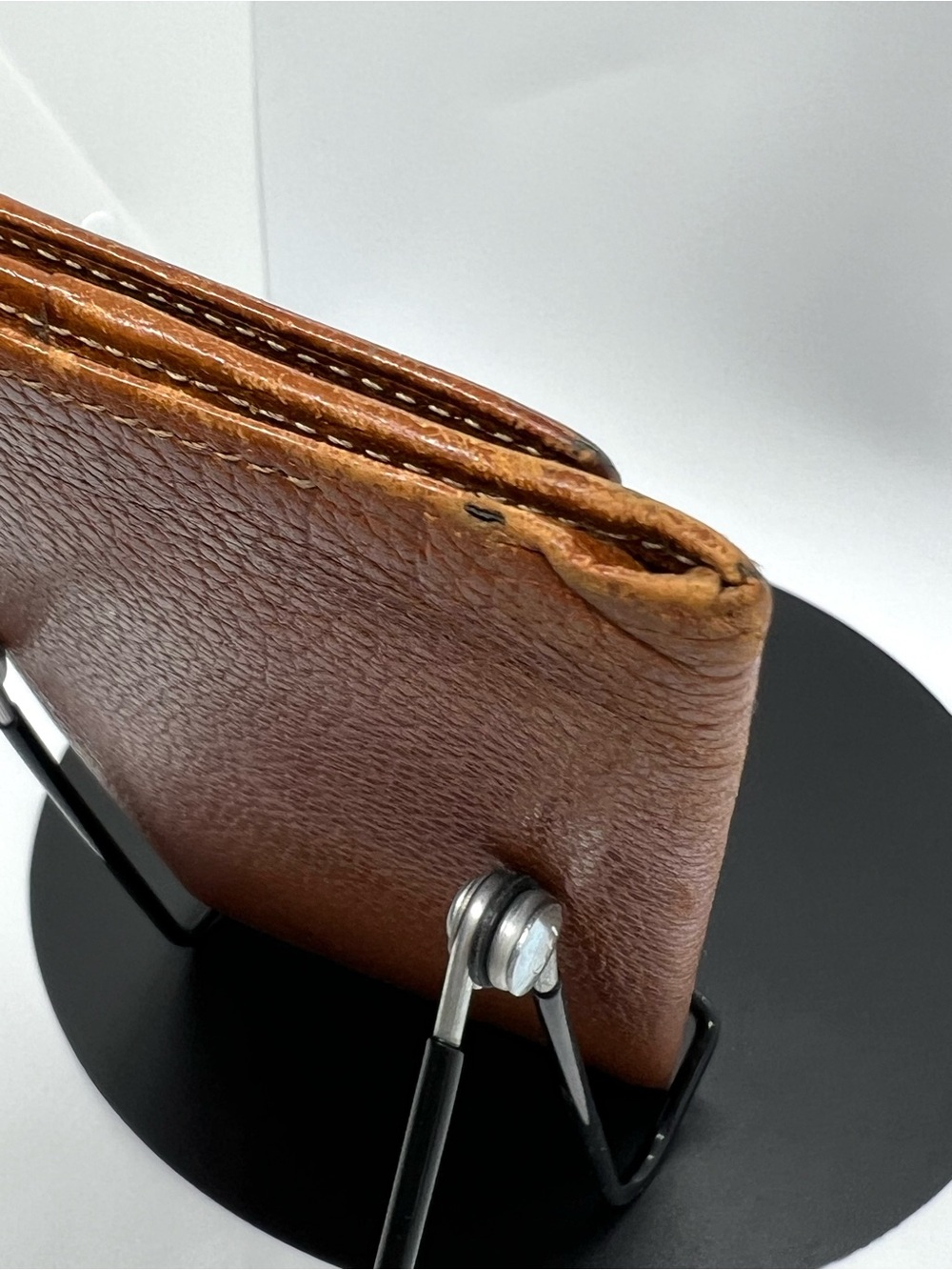 Vintage Burberrys Brown Leather Continental Long Wallet Nova Check England - Picture 6 of 15